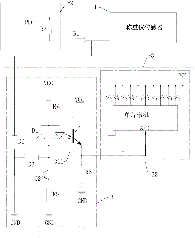 一种具有电缆断路报警和光柱指示的称重仪的制作方法